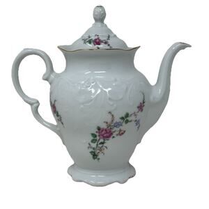 Vintage Royal Kent Collection Poland Bavarian Rose RKT3 Tea or Coffee Pot
